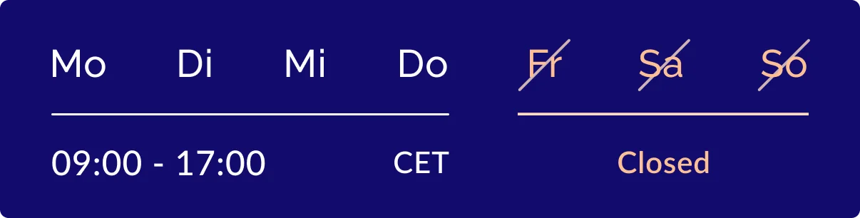 tecnovy working hours