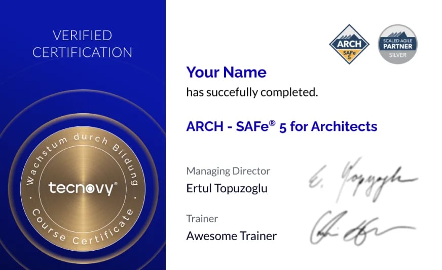 Sample of the tecnovy certificate of participation
